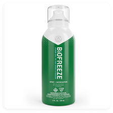 Product shot of Biofreeze Pain Relief Spray, 89 mL Aerosol Spray.