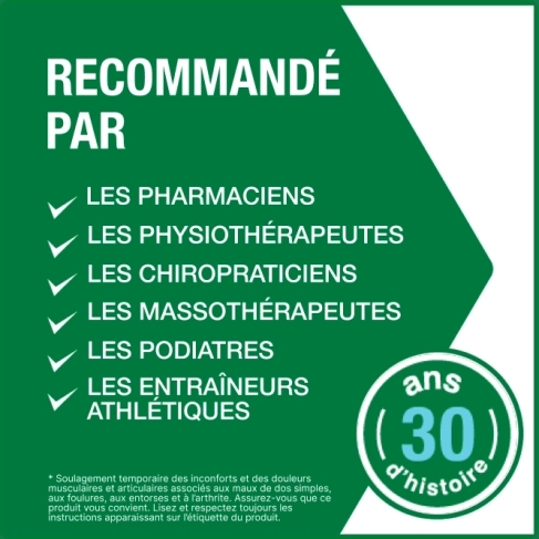 Texte de la bannière avec le logo 30 ans d’histoire sur fond vert et blanc.