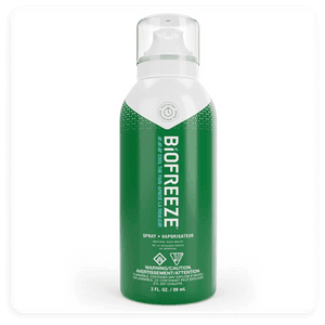 Product shot of Biofreeze Pain Relief Spray, 89 mL Aerosol Spray.