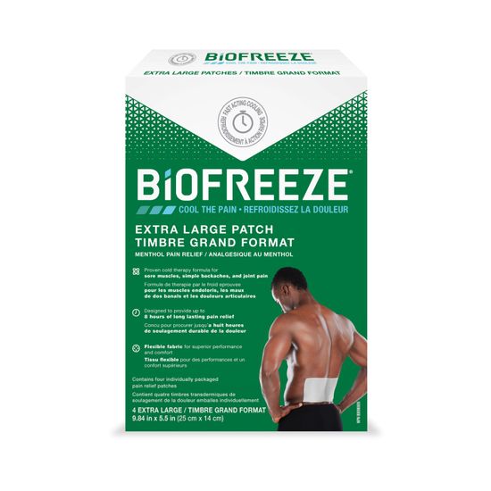 Biofreeze® Pain Relief Patches Extra Large 4 Patches