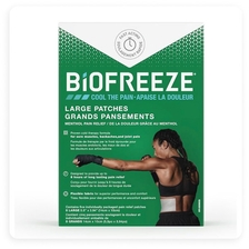 Photo de produit des timbres analgésiques Biofreeze, 5 timbres.