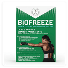 Product shot of Biofreeze Pain Relief Patches, Large, 5 Patches.