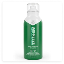 Photo de produit du vaporisateur analgésique Biofreeze, vaporisateur en aérosol de 89 mL.